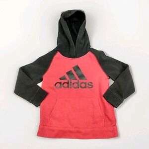 Adidas Hoodie Youth Sweatshirt - Three Stripes - Size 7 - Red & Black Boys